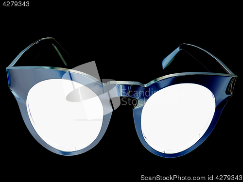 Image of Cool metal sunglasses. 3d illustration