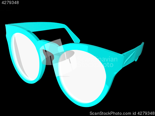 Image of Cool red sunglasses. 3d illustration