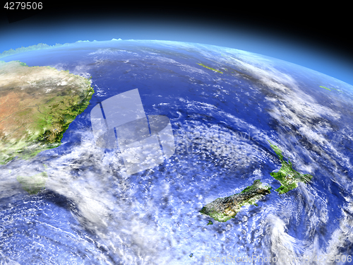 Image of New Zealand from space