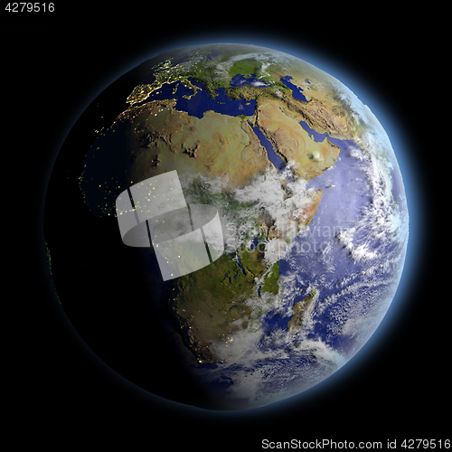 Image of Africa from space