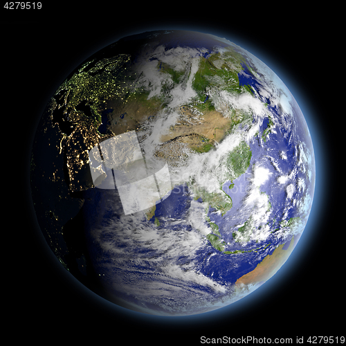Image of Asia from space