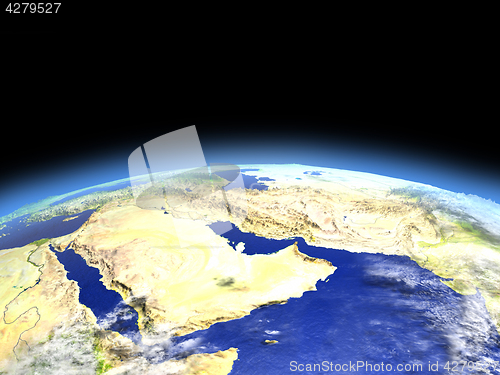 Image of Arab Peninsula from space