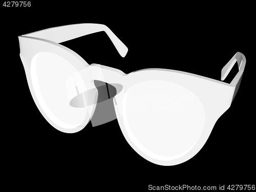 Image of Cool black sunglasses. 3d illustration