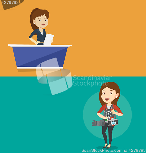 Image of Two media banners with space for text.