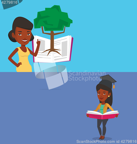 Image of Two educational banners with space for text.