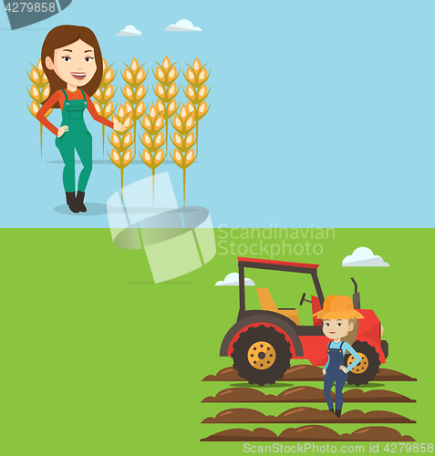 Image of Two agricultural banners with space for text.