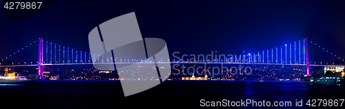 Image of Illuminated Bosphorus bridge