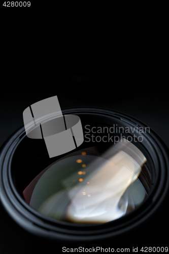Image of Lens close-up on empty background