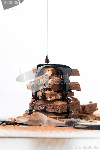 Image of Chocolate tower with watered syrup