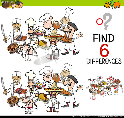 Image of difference game with chefs