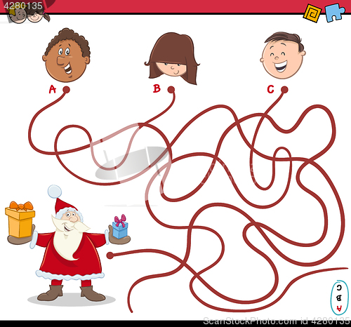 Image of christmas path maze activity