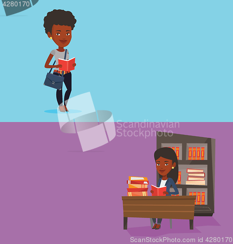 Image of Two educational banners with space for text.