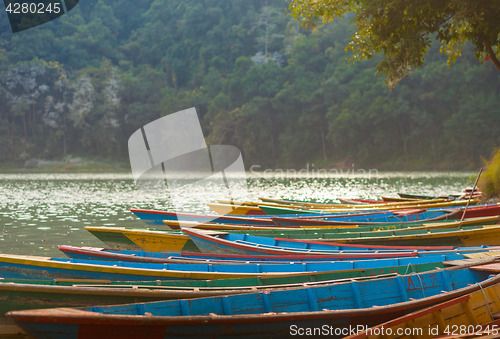 Image of Boats at Fewa Lake, Pokhara