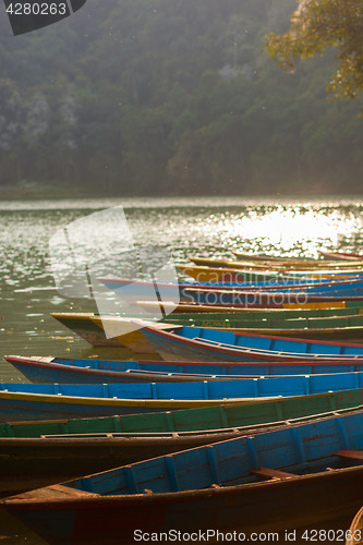 Image of Boats at Fewa Lake, Pokhara