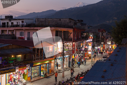 Image of Twilight view of Lakeside, Pokhara, Nepal