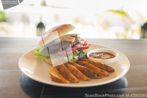 Image of Bleu cheese burger