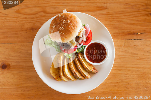 Image of Bleu cheese burger