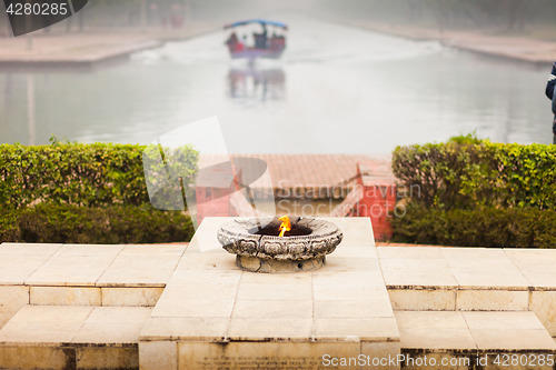 Image of Eternal Peace Flame, Lumbini Monastic Zone