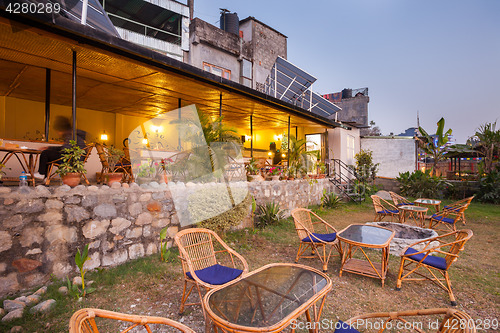 Image of Outdoor cafe tables