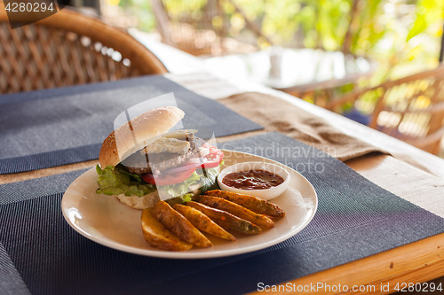 Image of Bleu cheese burger