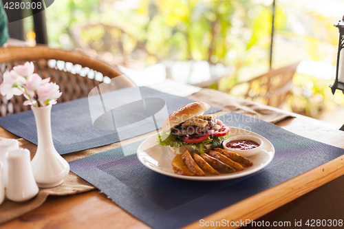 Image of Bleu cheese burger