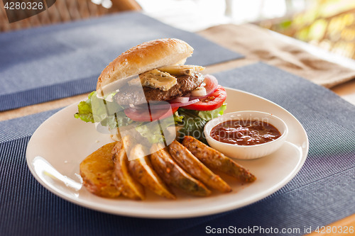 Image of Bleu cheese burger