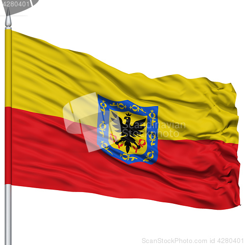 Image of Bogota City Flag on Flagpole