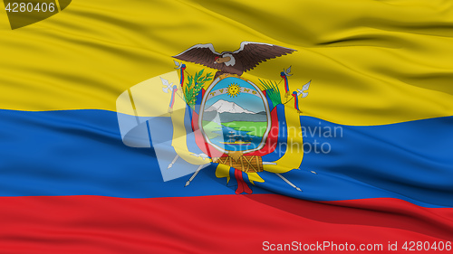 Image of Closeup Ecuador Flag