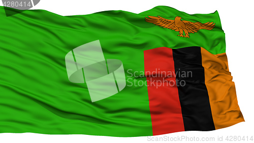 Image of Isolated Zambia Flag