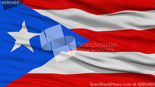 Image of Closeup Puerto Rico Flag