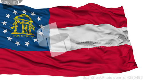 Image of Isolated Georgia Flag, USA state