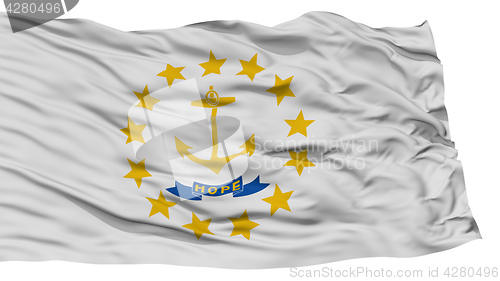 Image of Isolated Rhode Island Flag, USA state