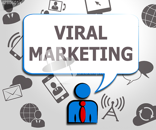 Image of Viral Marketing Means Social Media 3d Illustration