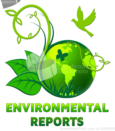 Image of Environment Reports Design Shows Nature 3d Illustration