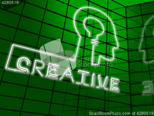 Image of Creative Brain Shows Ideas Imagination 3d Illustration