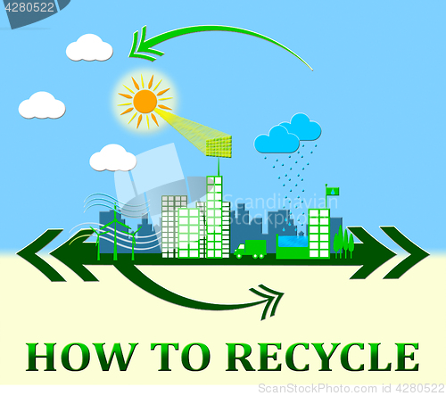 Image of How to Recycle Showing Recycling Tips 3d Illustration