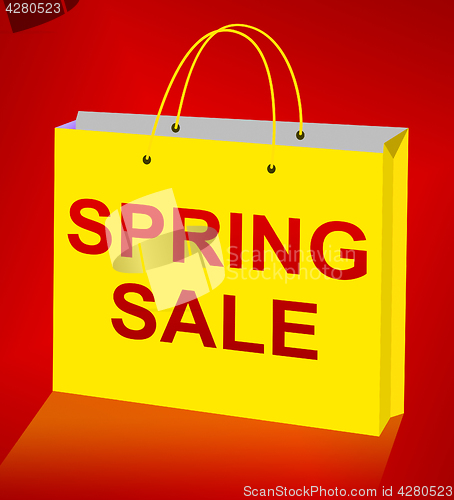 Image of Spring Sale Displays Bargain Offers 3d Illustration