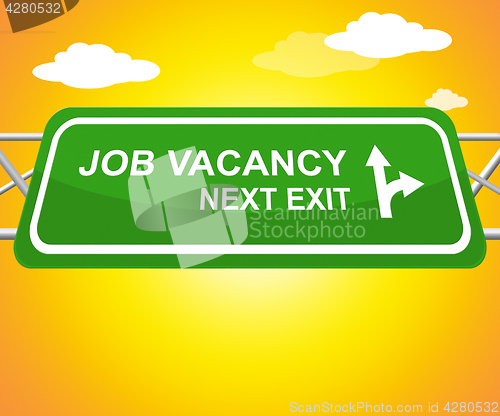 Image of Job Vacancy Means Work Application 3d Illustration
