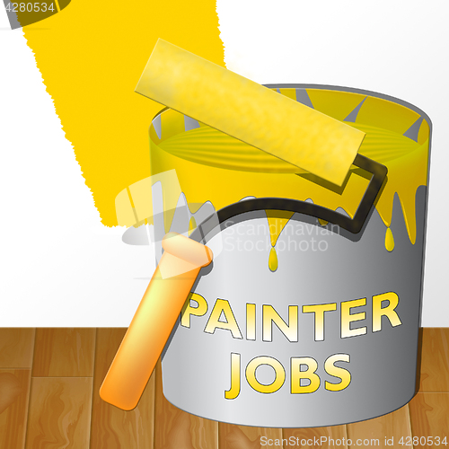 Image of Painter Jobs Showing Painting Work 3d Illustration