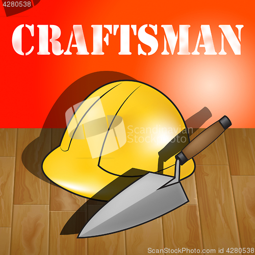 Image of House Craftsmen Representing Home Handyman 3d Illustration