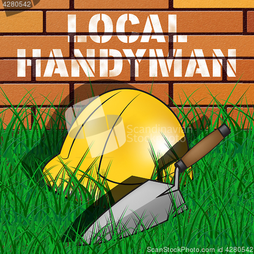 Image of Local Handyman Represents Neighborhood Builder 3d Illustration