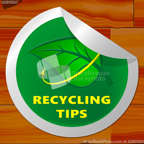Image of Recycling Tips Showing Recycle Advice 3d Illustration