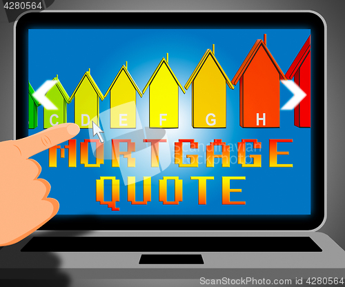 Image of Mortgage Quote Displaying Real Estate 3d Illustration