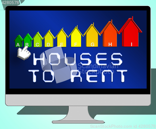 Image of Houses To Rent Representing Real Estate 3d Illustration