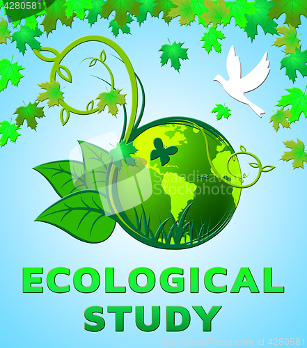 Image of Ecological Study Shows Eco Learning 3d Illustration