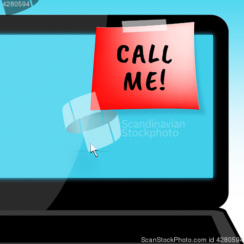 Image of Call Me Shows Talk To Us 3d ILlustration