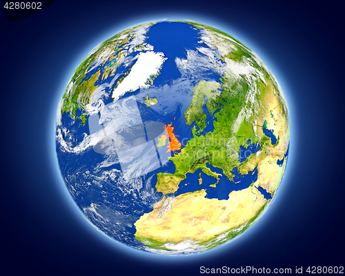 Image of United Kingdom on planet Earth