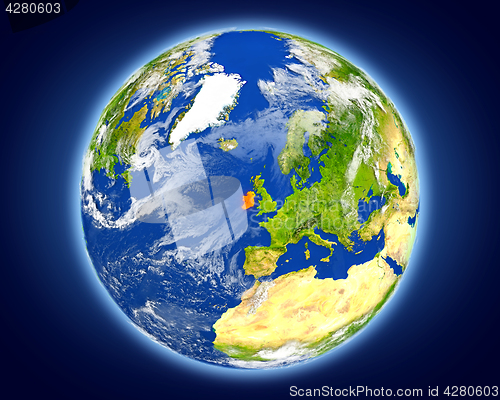 Image of Ireland on planet Earth