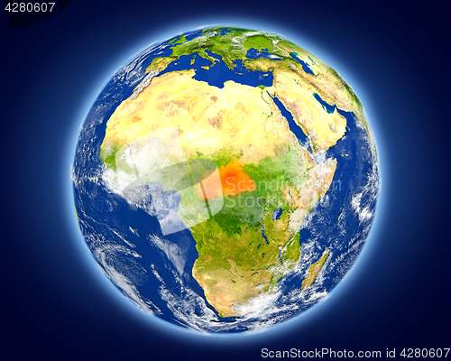 Image of Central Africa on planet Earth