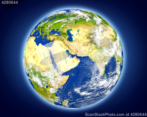 Image of United Arab Emirates on planet Earth